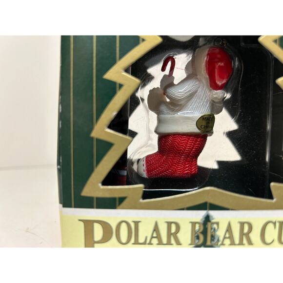 1997-1998 Coca-Cola Polar Bear Cub Collection Ornaments Lot of 4 - Picture 3 of 7